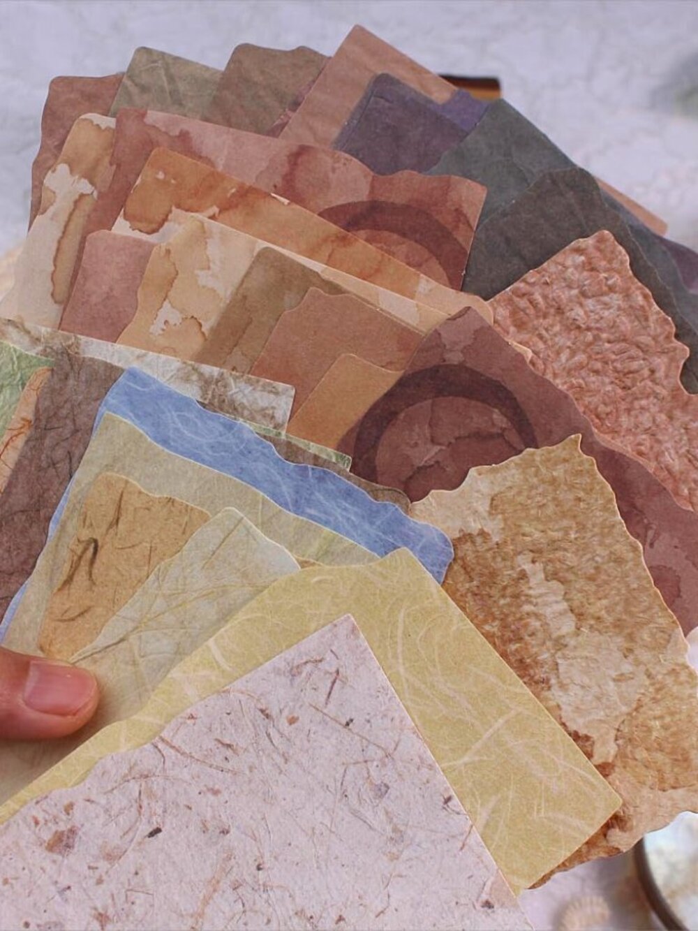 84 Sheets Small Textured Scrapbook Paper and 3D Embossed Collage Paper, Vintage - Picture 4 of 9